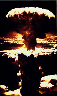 The atomic bomb dropped on Nagasaki.